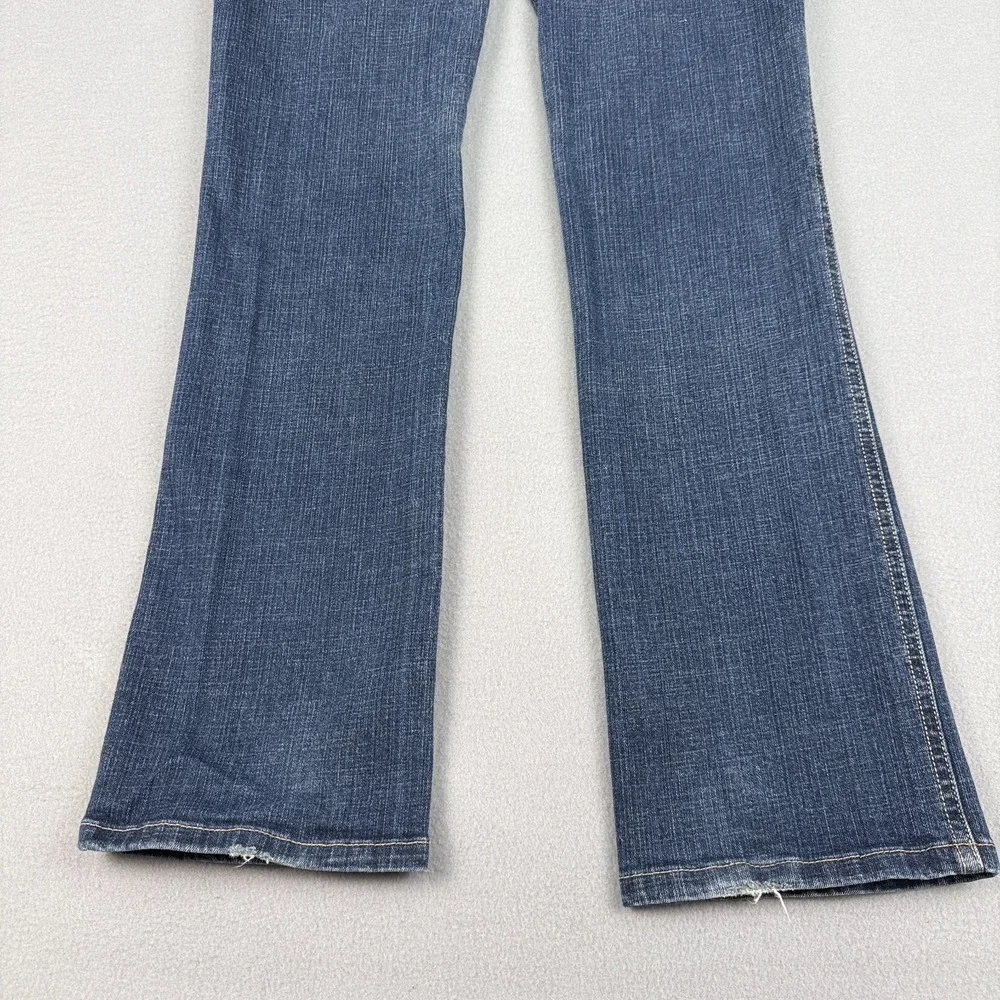 Southpole Flare Jeans Womens Sz‎ 9 Y2K Low Rise Bootcut Stretch Denim Front Fade